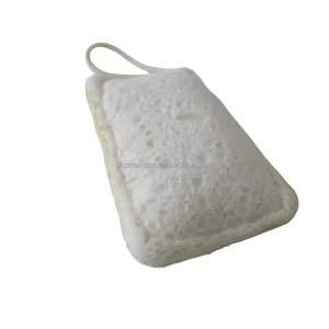 Natural Farm Loofah with Wooden Handle Cup Brush Hanging Loofah Pulp for Kitchen Cleaning Scouring Pad Reusable Old Loofah