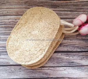 Natural Farm Loofah with Wooden Handle Cup Brush Hanging Loofah Pulp for Kitchen Cleaning Scouring Pad Reusable Old Loofah
