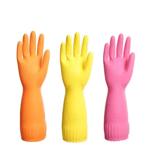 Natural Latex Household Cleaning Protective Hand Honeycomb Gloves for Kitchen Cleaning
