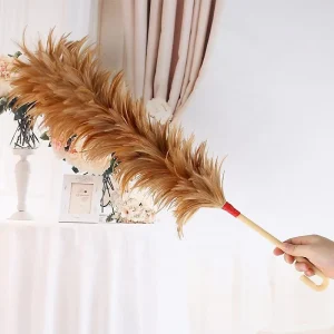 Natural Rooster Chicken Feather Duster for Household Shop Car Cleaning
