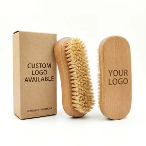 Natural Sisal Bristles Wooden Nail Brush Lotus Wood Nail Cleaning Scrub Brushes for Finger Toes Manicure Pedicure Care