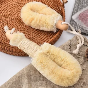 Natural Wood Handle Kitchen Cleaning Brush Pot Scrubber for Dishwashing