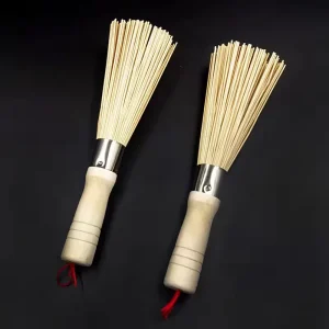 Natural Wooden Long Handle Cleaning Brush Durable Bristle Scrubber Multipurpose Kitchen Tool for Pot Washing