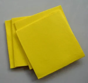 Needle Punched Non Woven Fabric Floor Mop Cleaning Cloth Super Absorbent Viscose Yellow Cleaning Cloth