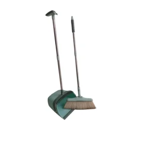 New 3 in 1 Long Handle Stainless Steel Handle Rotatable Floor Upright Standing Cleaning Tools with Dustpan