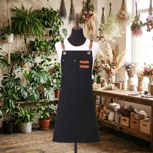 New Arrival Aprons OEM Women Kitchen Cooking Cotton Apron Vintage Polyester Cotton BBQ Chef Apron with Logo Custom
