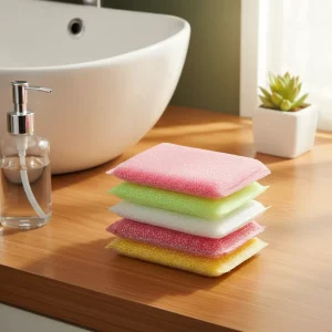 New Arrival Double-sided Rust-Resistant Kitchen Dishwashing Sponges Scouring Pads