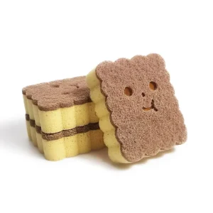 New Arrival Fashion Custom Design Cute Bread Shape Dish Washing Cleaning Sponge Scrubber Scouring Pad Sponges