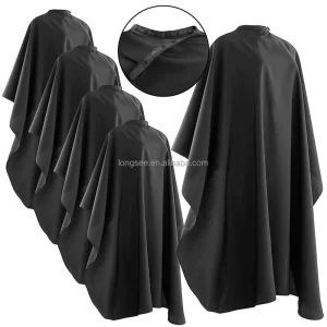 New Arrival High Quality Custom Beauty Salon Barber Cape With Designs Snap Polyester Barber Apron Hairdresser Apron