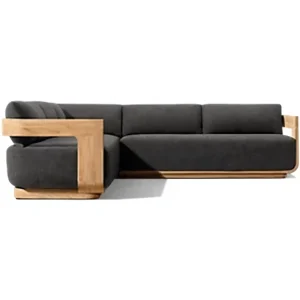 New Arrivals High Quality Teak Wood Garden Set Exquisite Comfortable Magnificent Outdoor Furniture L shape Sofa