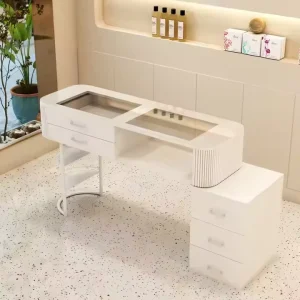 New Beauty Salon Furniture Modern Style Models Marble Manicure Nail Table