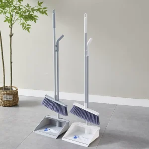 New Broom Dustpan Angle Design 2 in 1 Broom and Dustpan Set Home Kitchen Apartment Cleaning Self cleaning Broom Combo