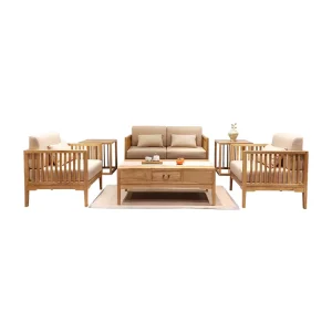 New Chinese Style Living Room Furniture Sofa Set Modern Sofa Set Solid Wood Table and Chair Set