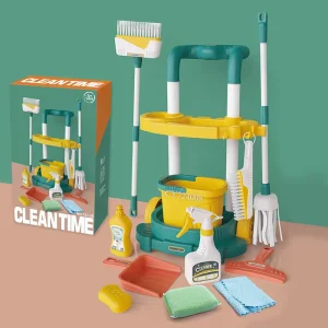 New Design Cleaning Tool Set Toys Household Set Cleaning Toy Car Housekeeping Toys for Kids