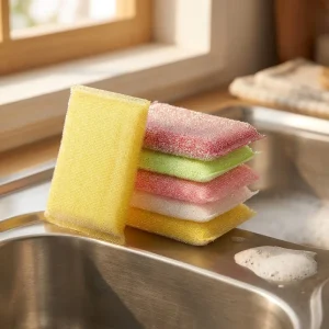 New Design Double Side Multi Purpose Soft Kitchen Dishwashing Scrubber Sponge