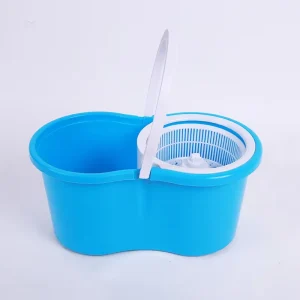 New Design Household Hands Free 360 Rotating Microfiber Floor Spin Mop with Big Wheel Wringer and Squeezer Double Bucket Set