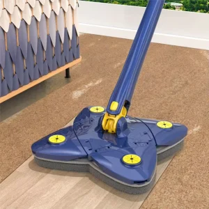 New Design Triangle Shape 360 Rotating Magic Mops 4 Corners Simulate Hand Twist Microfiber Mop