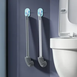 New Design and New Style Bathroom Deep Cleaning Toilet Cleaner Scrubber Soft Rubber S shaped Elbow Toilet Brush