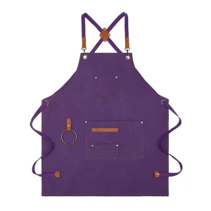New Durable Heavy duty Unisex Canvas Work Apron with Tool Bag and Cross back Straps Adjustable