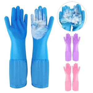 New Eco Friendly Winter Durable Reusable Waterproof Silicone Medium Household Cleaning Gloves Dish Washing Car Wash Glove