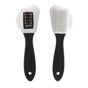 New Fluffy Suede Shoe Cleaning Brush for Sneakers Plastic Handle Double Sided Interior Cleaner