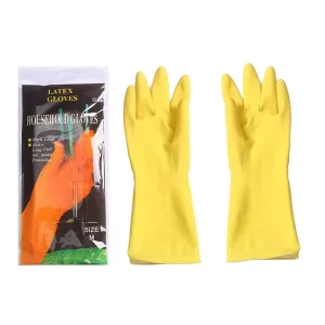 New Heat resistant Cleaning Dish Washing Colorful Household Natural Latex Rubber Glove