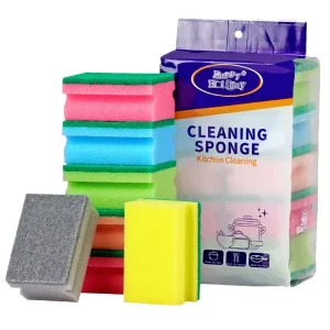 New High Density I Shape Multi colors Sponge Kitchen Clean Products Scouring Pad Dish Washing Sponge
