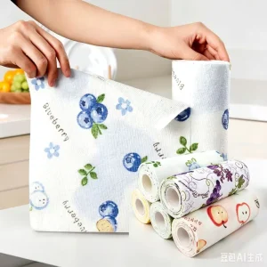 New Item Dishrags Kitchen Cleaning Towel Roll Microfiber Wash Cloth Household Tear off Cleaning Products Towel Manufacturer