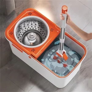 New Magic Steel Lazy Mop Microfiber Mop Pad Thickened Automatic Rotation Four Side Wringing Quick Dry Lightweight Mopping