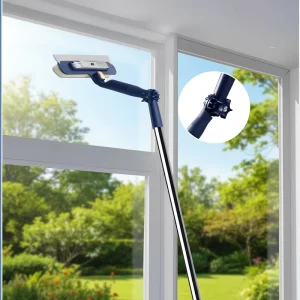 New Manual Plastic Glass Cleaning Tool High rise Windows Telescopic Rod Double sided Wipe Eco Friendly Durable Brush
