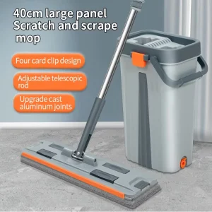 New Model Dry and Wet Mop Ultra Fine Fiber Mop Household Flat Mop and Bucket Set