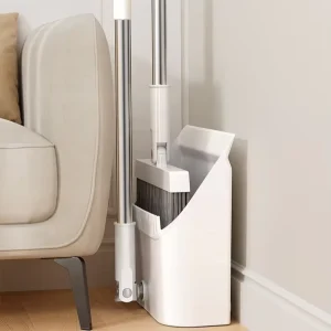 New Office Home Floor Cleaning Tools Long Handle 180 Degree Rotatable Broom Dustpan Combo Set Standing Broom and Dustpan Set