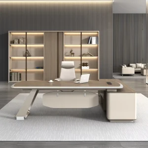 New Product Simple Style Beautiful and Practical Office Desk with Large capacity Storage Cabinet for Commercial Use and Home