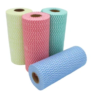 New Square Non-Woven Fabric Stocked Kitchen Eco-Friendly Custom Printed Logo Low Price Customized Color Cleaning Cloth