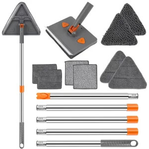 New Style Large Flat Modern Mops Telescopic Pole Professional Mopping Cleaner Floor Cleaning 360 Rotating Magic Foldable Mop Set