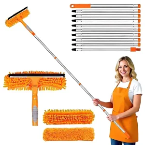 New Thickened Cross Border 2 in 1 Window Cleaning Glass Wiper Double Sided Squeegee Stainless Steel for Cleaning