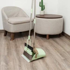 New Trend Rotatable Broom Head Bathroom Cleaning Broom and Dustpan Set with Water Scraper