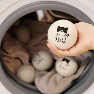 New Trending FBA Labels Tumble Laundry Dryer Balls Eco Friendly Reusable Custom Organic Wool Dryer Ball