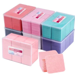 New1080pcs box Colorful Gel Remove Pads Gel Nail Polish Remover Wipe Pad Lash Glue Nozzle Cotton Pad Nail Cleaning Cotton Cloth
