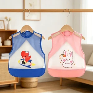 Newborn Baby Summer BPA Free Waterproof Bibs Cartoon Reusable Baby Aprons Clothes
