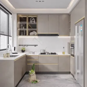Newly Renovated Kitchen Cabinet with Home Simple Style Hot Sales Kitchen Furniture Set