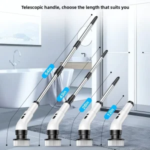 Nine-in-one Electric Cleaning Brush Mop Liquid-Dispensing Long-Handle Telescopic Design Plastic Material Model 9011