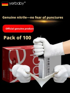 Nitrile Gloves Food Grade Thickened Durable Disposable Anti Fouling Cleaning Gloves for Kitchen Dishwashing