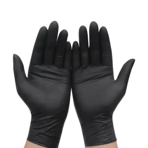 Nitrile Gloves Malaysia Manufacturer for Household Use Waterproof and Lightweight Non Powdered Black Nitrile Gloves Thick