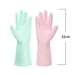 Nitrile Kitchen Gloves Waterproof Durable Food Safe Oil Resistant Odor Free Reusable Long Cuff Household Cooking Cleaning Gloves