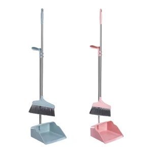 No Bending Household Scraper Compact Stand Up Sturdy Plastic Storage Tools Eco Friendly Cleaning Kit Broom and Dustpan Set