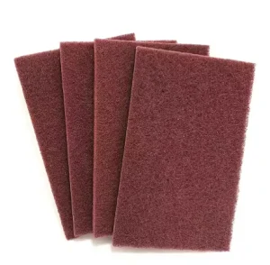 Non Abrasive Kitchen Cleaning Scrubber Handle Thick Nylon Dish Scrub Pad Non Woven Heavy Duty Sponge Scouring Pad Roll