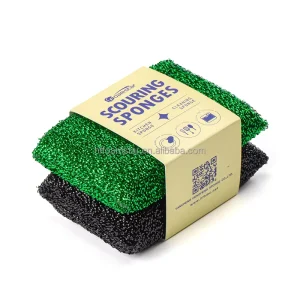 Non Metal Cleaning Sponge Pads Mesh Sponge Scrubber Non metal Net Scrubber Scrub Sponge