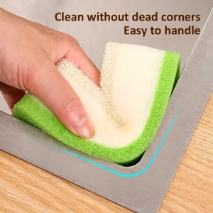Non Scratch Kitchen Sponge Scrubber Heavy Duty Pot Pan Cleaning Sponge With Hanging Hole Anti Mold Design