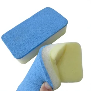 Non-Scratch Scrub Dish Sponge Safe on Non-Stick Cookware Dual Sided Cleaning Sponges for Kitchen